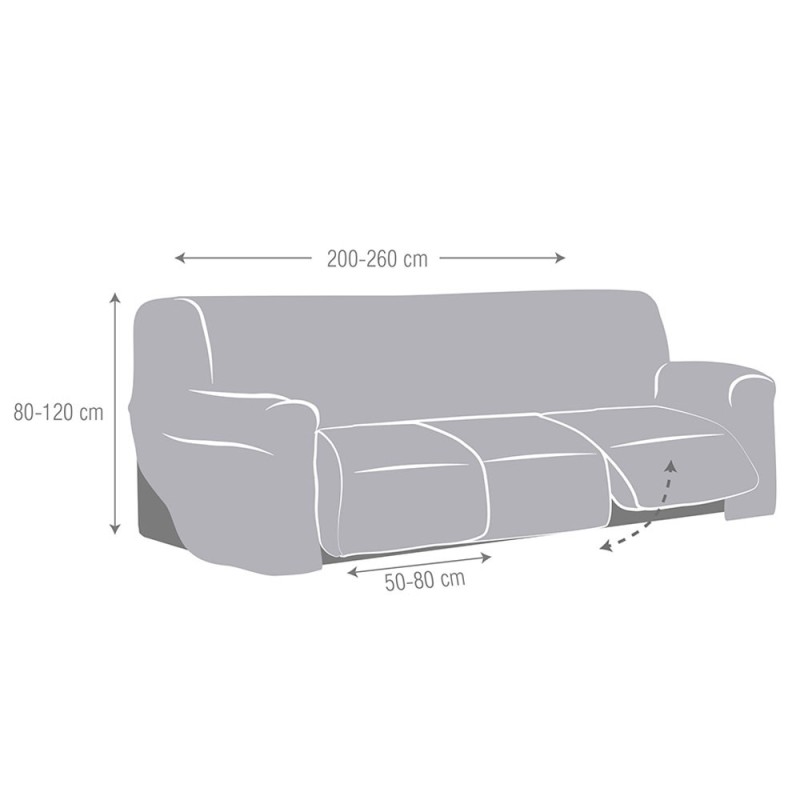 Super Elástic Cobertura de Sofá de Relax com 3 Lugares Jersey